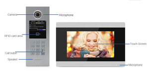 Bcomtech-intercomunicador ip multiusuario, dispositivos de seguridad inteligentes, filtrador de vídeo para teléfonos móviles, 10 appartements - Product Image 4