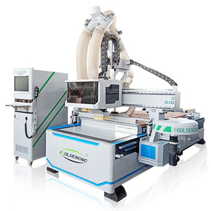 1325 atc cnc enrutador cnc de la máquina de corte de madera con sistema de carga y descarga para muebles de madera