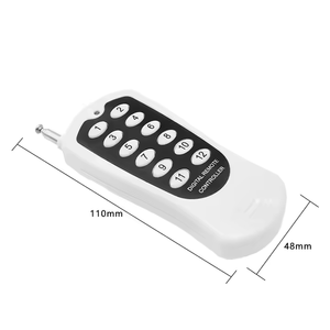 12V DC 12CH RFワイヤレスリモートコントロールスイッチシステム10Aプラスチック送信機受信機学習自動ランプガレージドア - Product Image 5