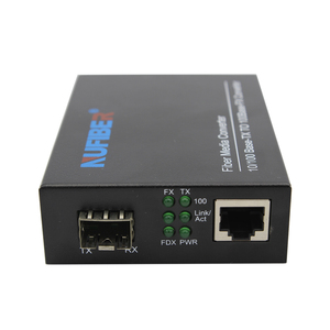 10/100Mbps SFP medya dönüştürücü 1*10/100Base-Tx 1 * 100Base-Fx SFP yuvası olmadan SFP Ethernet dönüştürücü - Product Image 1