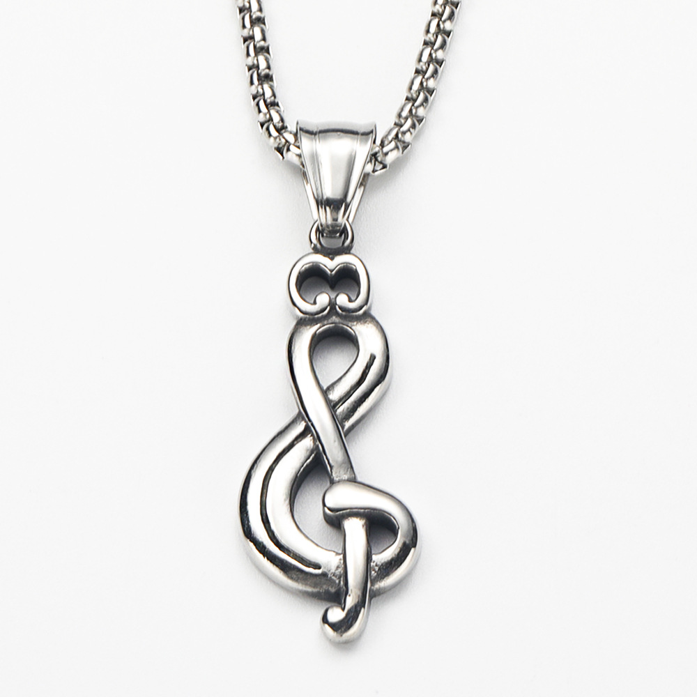 Steel color pendant + Steel color 3.0 square pearl