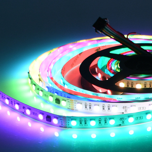 DMX512-5050แถบไฟ LED RGB 5ม. พร้อม WS2812B ควบคุมผ่านแอป SK6812 DC24V เชื่อมต่อ USB ทองแดง PCB - Product Image 1