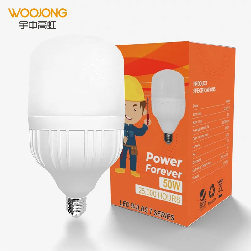 Woojong T70 15W 17W الأبيض رخيصة نوعية جيدة حار بيع 15-17W e27 b22 led لمبة 9w لمبة الضوء مع محس حركة