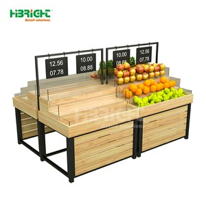 Estante de exhibición de verduras de encimera de acrílico escalonado de tres capas personalizado Highbright con caja - Product Image 1