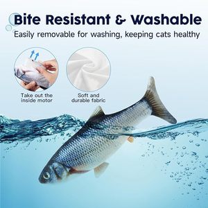 Juguetes para mascotas Flopping Fish Moving Cat Kicker Floppy Fish Wiggle Fish Catnip Motion Gatito Juguetes interactivos para gatos - Product Image 6