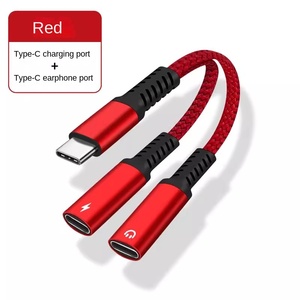 60W PD Splitter 2 in 1 tip C çift USB C ses şarj adaptörü tip C kulaklık hızlı şarj kablosu iphone 15 için - Product Image 3