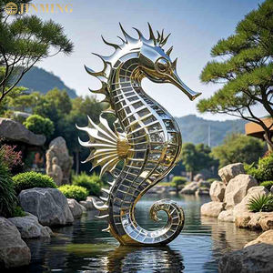 Modern büyük Metal hayvan dev paslanmaz çelik horse tı heykelleri oyulmuştur sanat Zoos akvaryumları için açık kullanım Metal el sanatları - Product Image 1