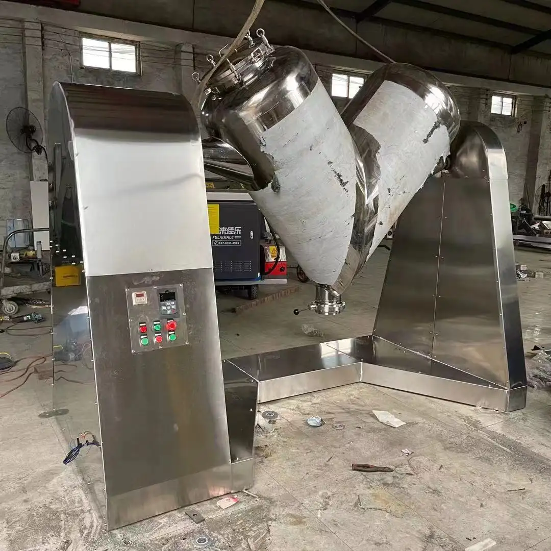 Precio de fábrica 50kgs 100kgs máquina de pantalones tipo V para mezcla de polvo rotación bidireccional