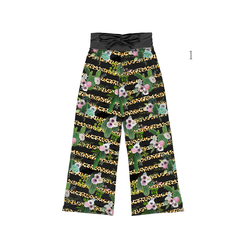 Black Base Cactus Flower Print