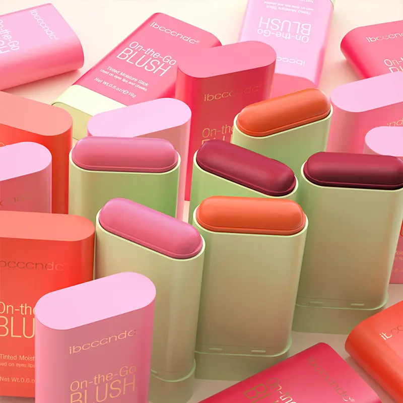 Chất Lượng Cao Lâu Dài Không Thấm Nước Trang Điểm Vegan Blush Kem Tăng Đa-Sử Dụng Kem Dưỡng Ẩm Trọng Lượng Nhẹ Mềm Stick Blush Bao Bì