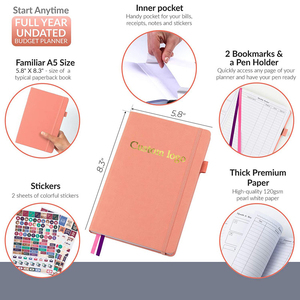 2025 impresión de libros tamaño personalizado A4 A5 diario organizador de cuaderno rastreador de gastos Bloc de notas presupuesto planificador de negocios libros - Product Image 6