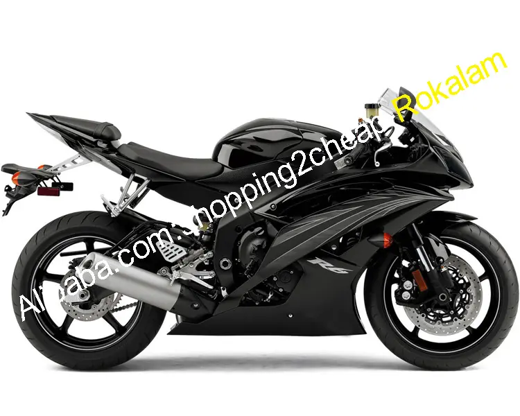 Yamaha motosiklet için Fairing YZF600 R6 YZF 600 2008 2009 2010 2011 2012 2013 2014 2015 2016 YZFR6 siyah Fairings