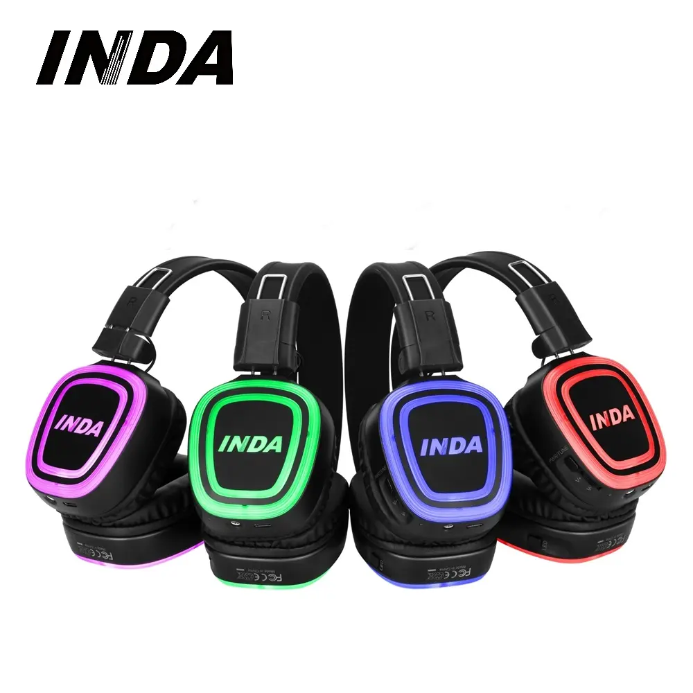 Auriculares disco silenciosos RF890 de alta calidad y transmisor profesional opcional de hasta 500 metros