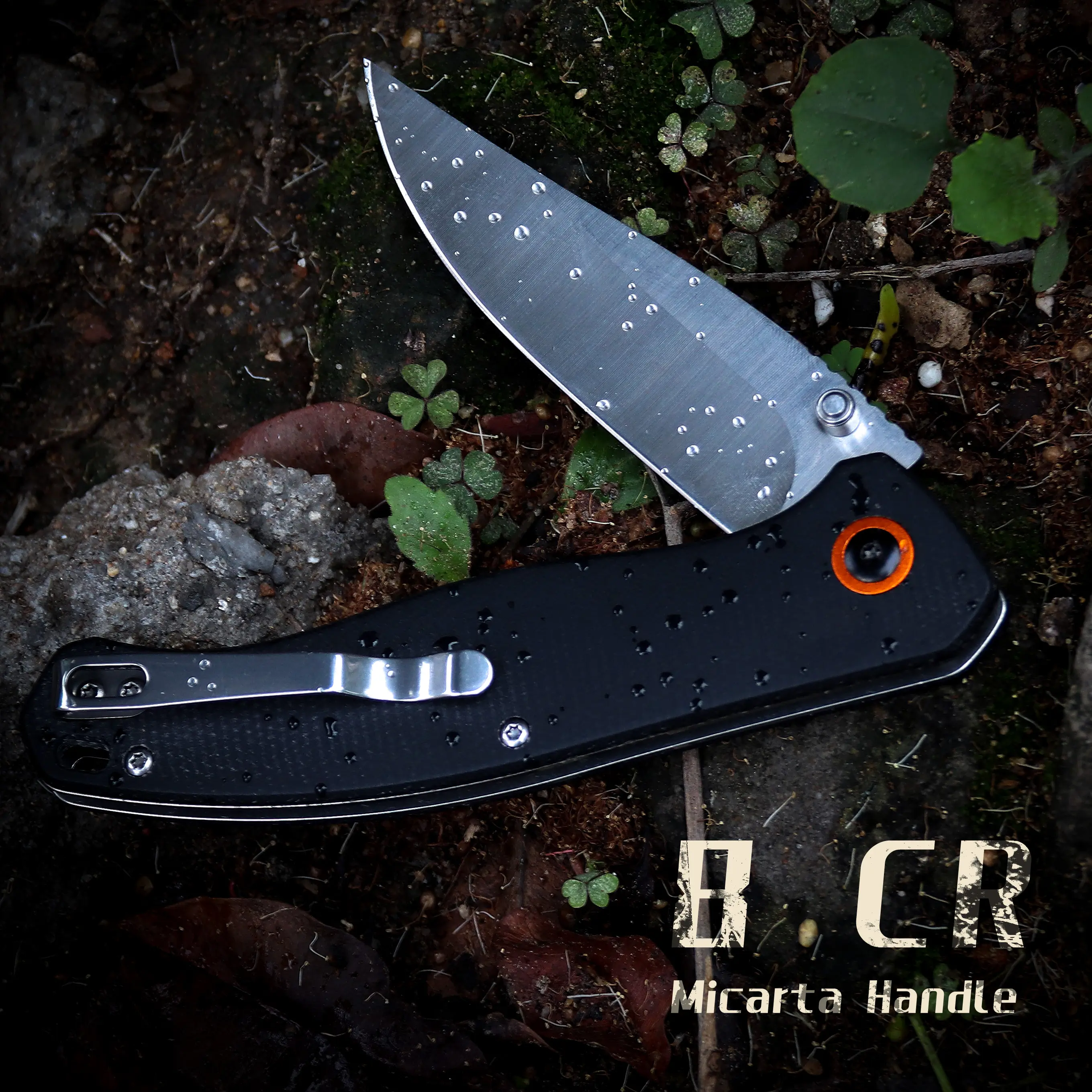 Профессиональный складной карманный нож 3,47in VG10 с ручкой, переносной зажим для спины, OEM MOQ, охотничьи наружные ножи