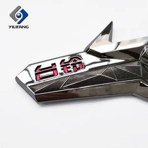 Profesyonel özel Metal Logo rozetleri 3d boğa logosu araba rozeti Sticker araba tam vücut dekorasyon için