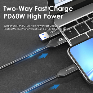 Çözünürlük ekran projeksiyonu 2-in-1 USB3.2 usbtip C Thunderbolt 3 veri kablosu - Product Image 5