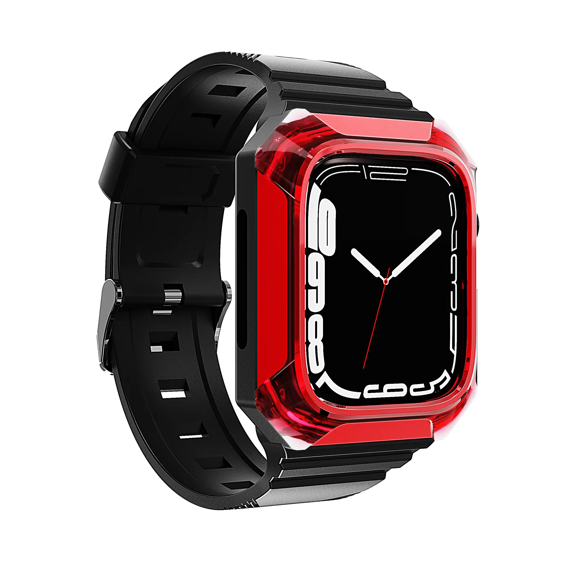 Nouveau bracelet de montre 2 en 1 PC + TPU pour iwatch S8 38/45MM bracelet en TPU pour boîtier PC série Iwatch bracelet intégré en TPU