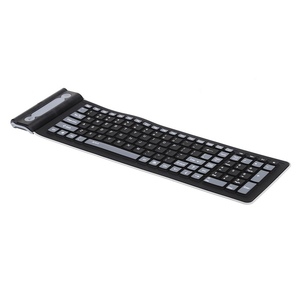 Teclado inalámbrico de 2,4G, 107 teclas, portátil, plegable, de silicona suave, a prueba de polvo, para ordenador de escritorio, portátil, Plug and Play - Product Image 1