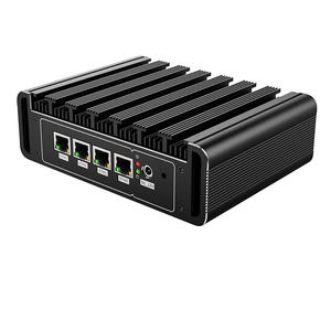 Günstigerer 4 LAN Industrie Computer PC J1900 RJ45 HD VGA Quad Core Mini NUC Firewall Pfsense Router J4125 lüfter loses Mini-PC Metall gehäuse - Product Image 1