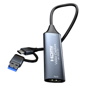 4K 1080P USB3.0 para HDMI USB C Tarjeta de captura de audio con Adaptador tipo C para juegos y transmisión de video en vivo para cámaras