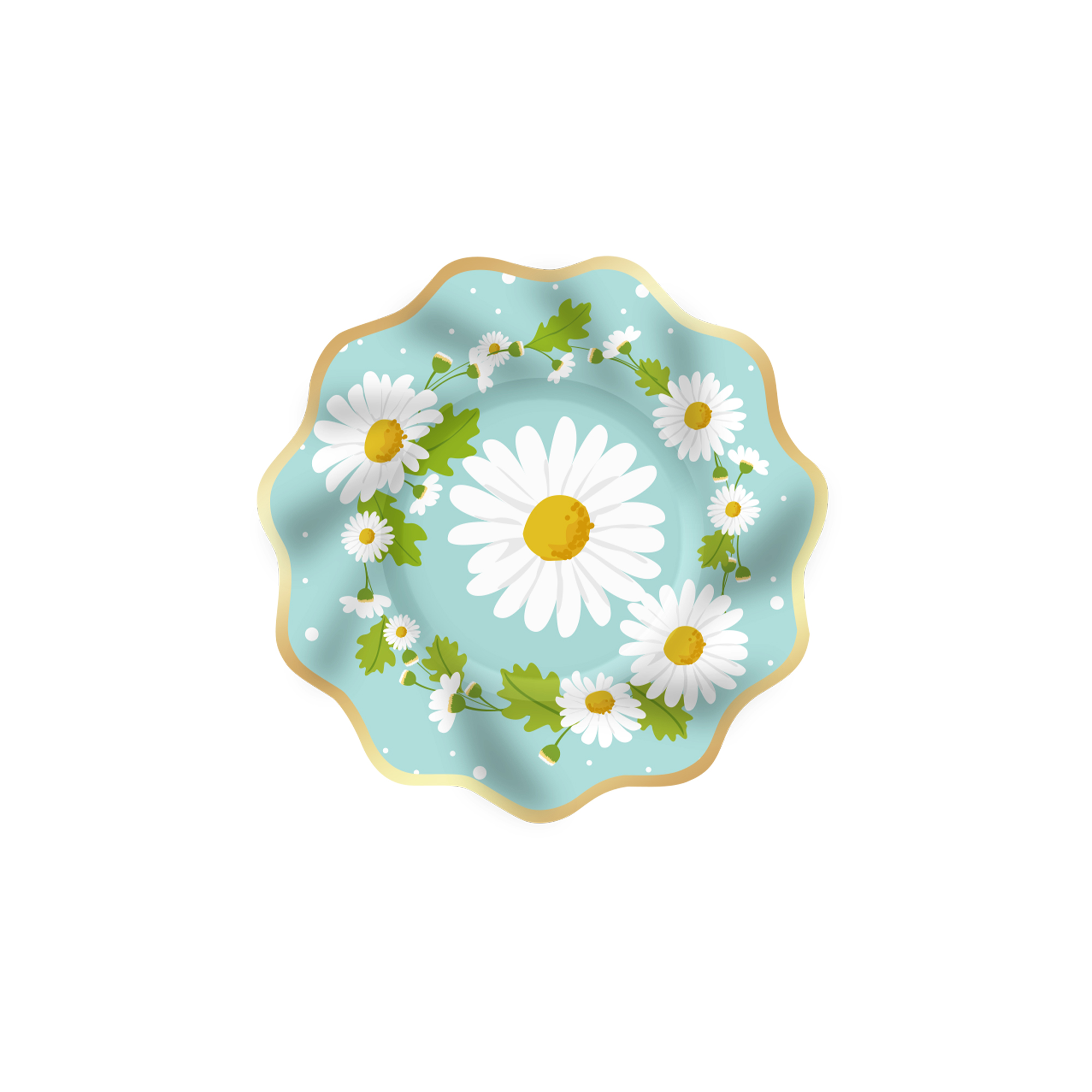 Plato de papel de 8 pulgadas * 8 piezas