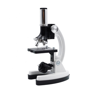 Microscopio de bolsillo educativo 1200X para niños Monocular compuesto biológico de Laboratorio de Ciencia portátil con toboganes de plástico para estudiantes
