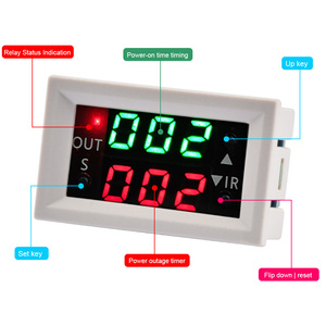 Modulo relè temporizzatore con doppio Display a LED DC 12V T2401-N relè temporizzatore digitale ciclo Timer interruttore modulo di controllo uscita passiva - Product Image 5