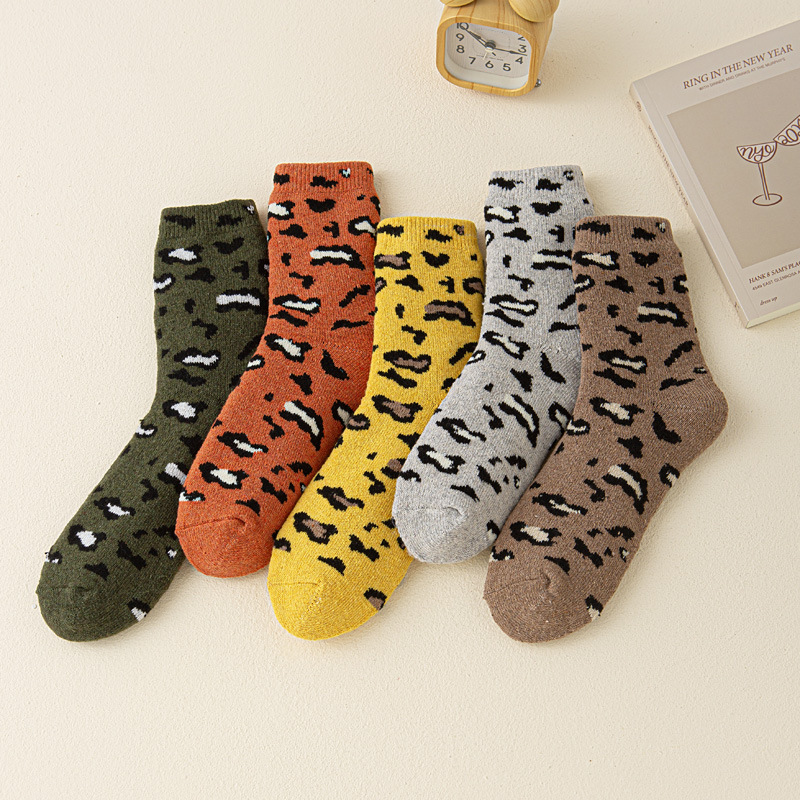 Womens terry leopard print