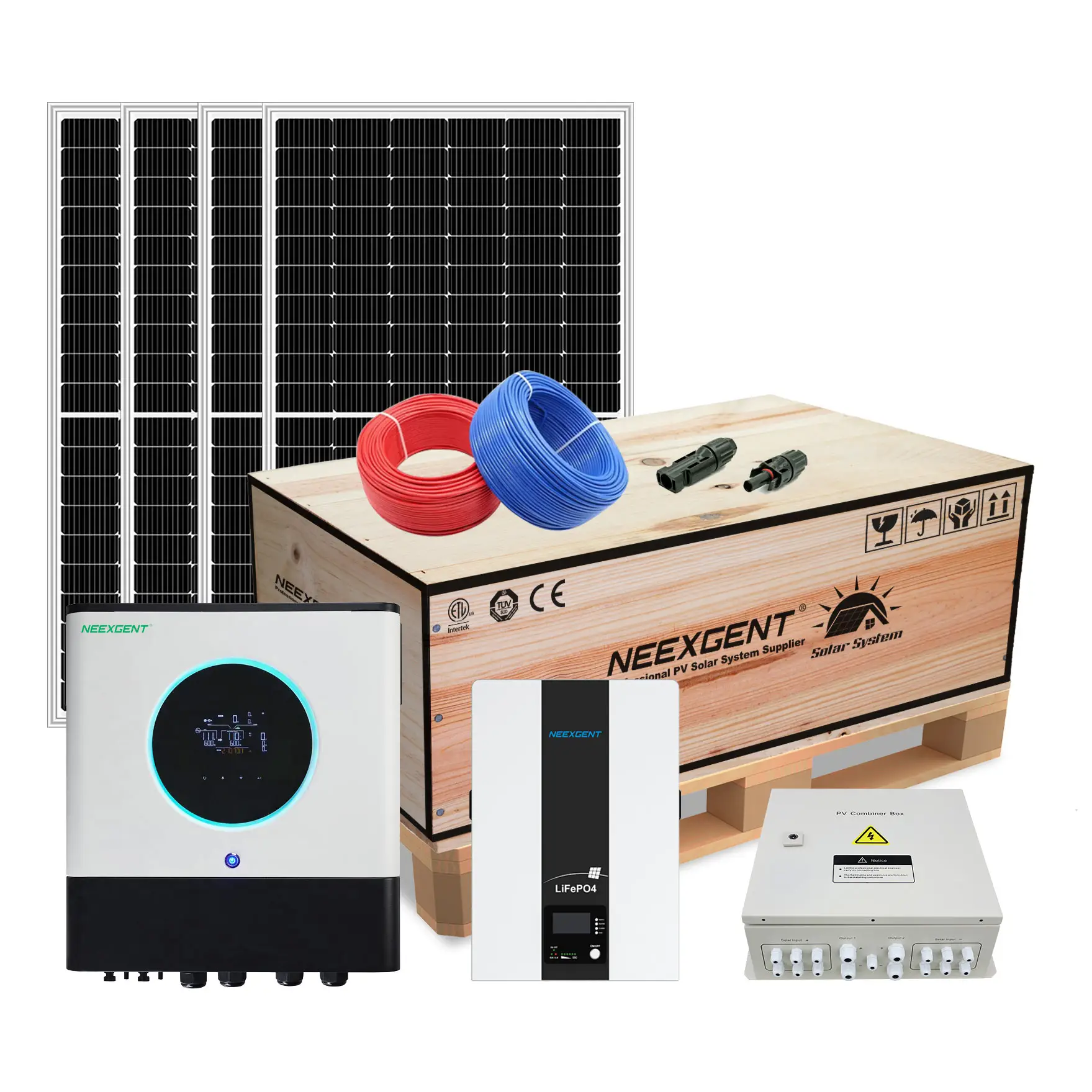 NEEXGENT Solar Panel Sistem Off Grid Set Lengkap 8KW 10KW 11KW MAX Off Grid Hybrid Solar Inverter dengan Harga Pabrik