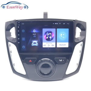 9 pollici Fascia per Ford Focus 2012-2018 vero e proprio pulsante senza cavo Canbus autoradio <span class=keywords><strong>Android</strong></span> Stereo MP5 lettore WIFI pannello GPS Dash