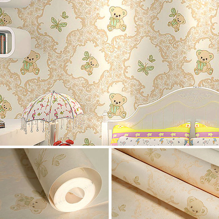 Qf edition teddy bear-yellow-10m per roll-5m approx