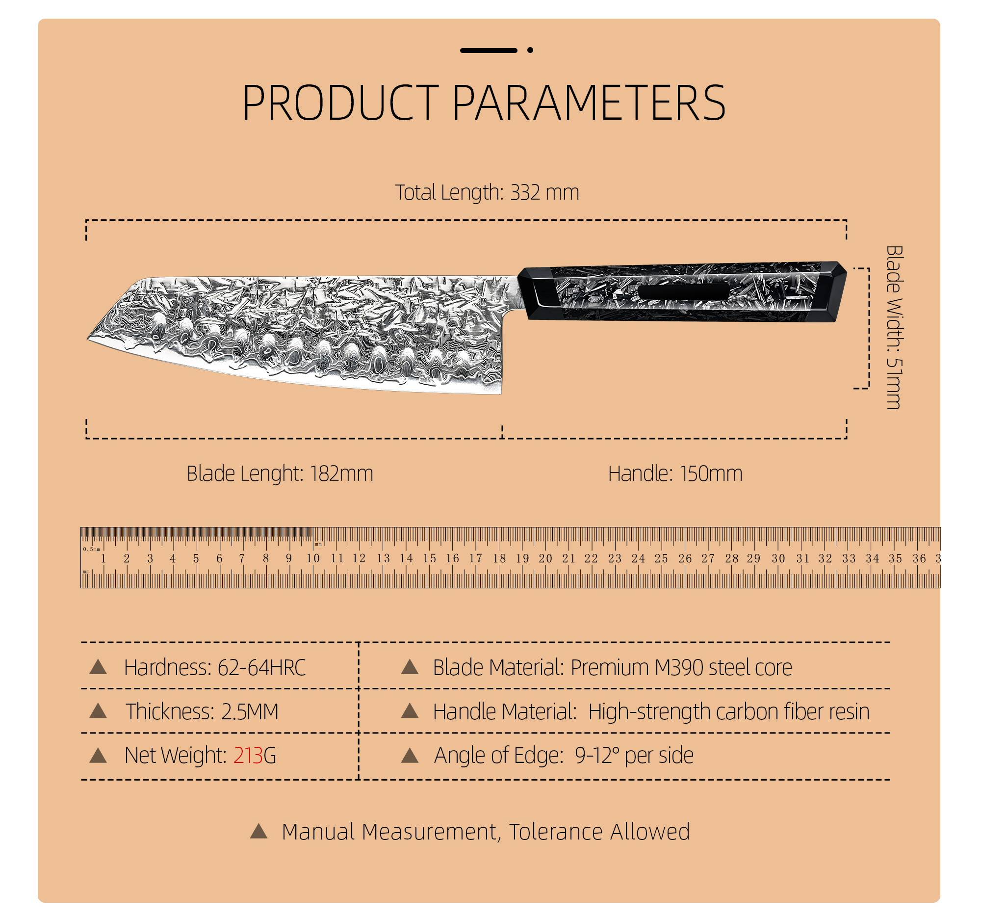 Santoku de 7 pouces