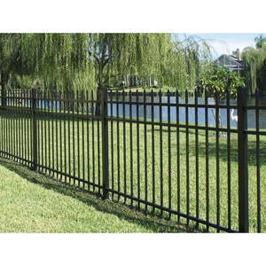 Hot Sale High Quality Heavy Duty 8x8 Wrought Iron <strong>Fence</strong> Panels Wrought Iron <strong>Fence</strong> Spear Top <strong>6</strong> ft Rod Iron <strong>Fence</strong>