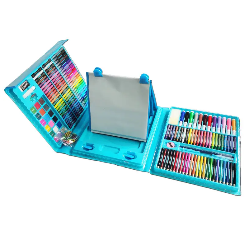 Juguetes educativos DIY 208 piezas Color estacionario plástico colorido dibujo Kit con colores útiles escolares