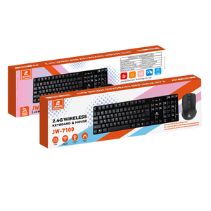 Jeqang Combo de teclado y ratón USB, nuevas teclas ergonómicas Multimedia para PC, ordenador portátil de escritorio, idioma árabe - Product Image 1
