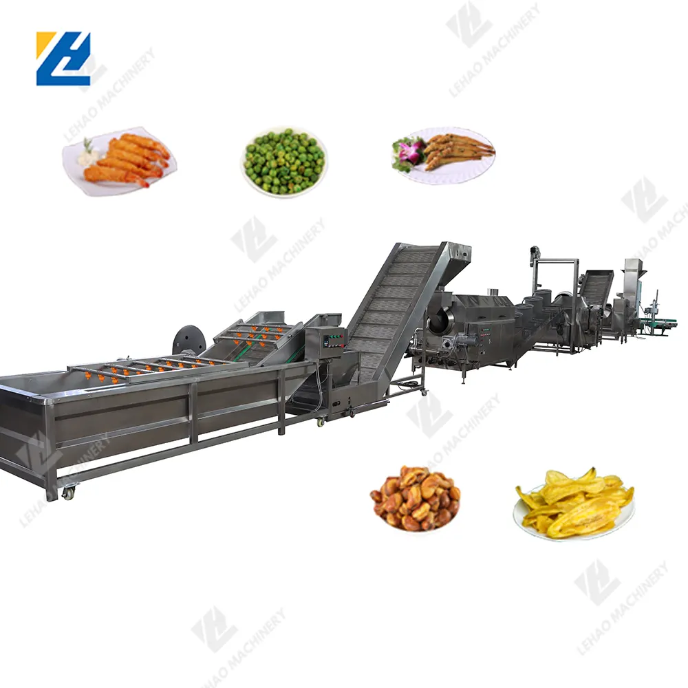 Máquina para freír frutos secos, línea de producción de patatas fritas