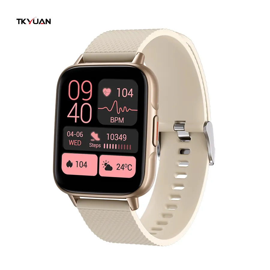 TKYUAN 1.7 אינץ חכם שעון קצב לב צג ספורט כושר צמיד מודיעין דיגיטלי שעון מוסיקה בקרת גבר אישה שעון