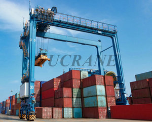 Container Terminal Cummis Engine Drive Eco-friendly Fast <strong>Loading</strong> and <strong>Unloading</strong> 45t RTG Container <strong>Crane</strong>