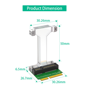 迷你 PCI-E/mSATA 适配器，垂直安装，适用于 3G/4G，WWAN LTE, GPS 和 mSATA 卡 - Product Image 2