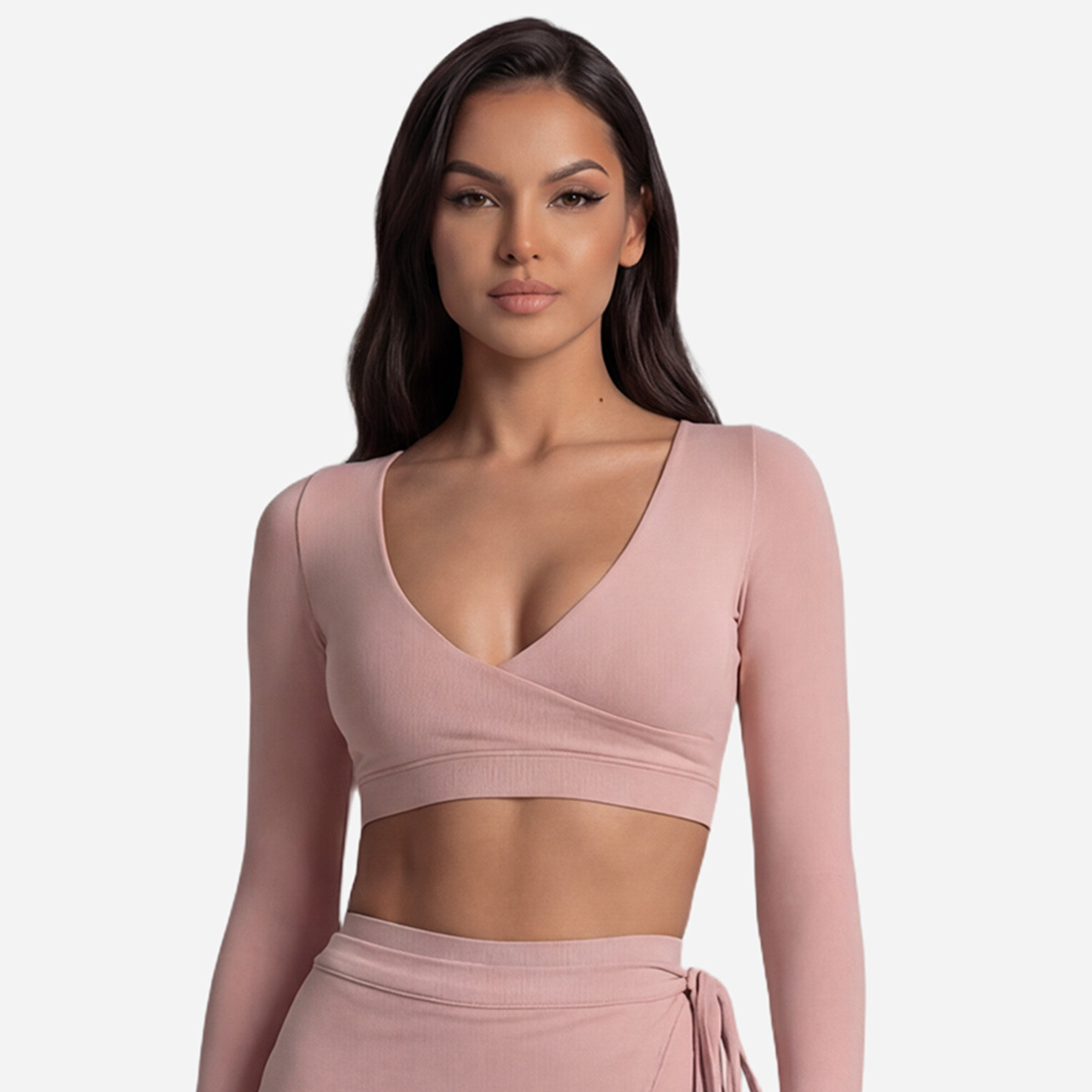 Long sleeve top-Pink