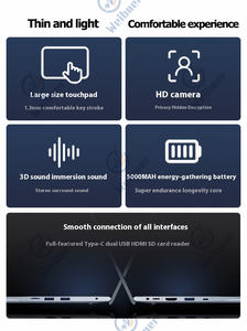 Ordenador portátil de 15,6 pulgadas, PC con Windows 11, Intel Core I9, generación DDR4 11ª, 8GB, 16GB, 32GB de RAM, 4,9 Ghz, ordenadores portátiles con enchufe de EE. UU., teclado en inglés - Product Image 5