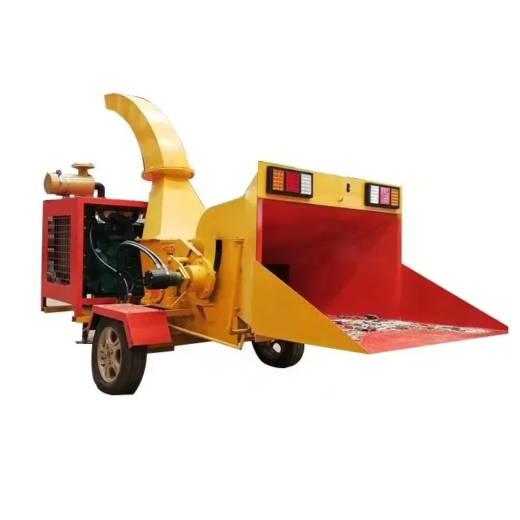 Triturador de madeira móvel, triturador de madeira industrial de alta eficiência/máquina florestal chipper para venda