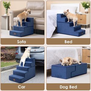 Küçük köpekler için köpek merdiven adım evcil hayvanlar için kaymaz alt katlanır köpek adımları ile kanepe için Pet merdiven - Product Image 6