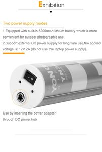Yongnuo YN360 II el LED Video işık dahili pil 3200k 5500k RGB renkli telefon AppIce sopa işık tarafından kontrol - Product Image 4