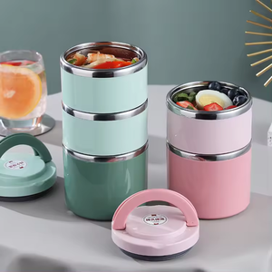 Paslanmaz çelik termal bölme öğle yemeği çantası ile aperatif kutusu 3-Tier yalıtımlı yemek kabı çatal bıçak kaşık seti ve 3 ekstra mühürler - Product Image 2