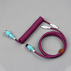 Custom Coiled USB C <strong>Cable</strong> USB C to Type C Keyboard <strong>Cable</strong> Coiled <strong>Cables</strong> for Gaming Keyboard - Product Image 5