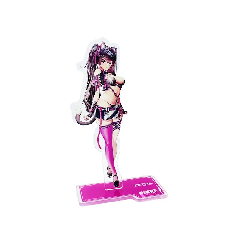 Custom Standee olografico segno acrilico con UV stampato immagine di Anime ragazza con i capelli lunghi e Sexy gonna di plastica