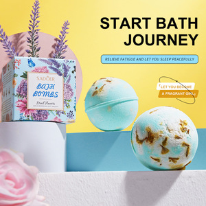 Nhãn hiệu riêng hữu cơ chăm sóc cơ thể có ga spa sang trọng tắm bóng bom tùy chỉnh Tự Nhiên Cầu vồng gai dầu bong bóng tắm bom - Product Image 1