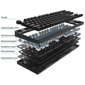 Teclado mecánico de 87 teclas, dispositivo con eje verde y rojo, juego PBT, Plug in, OEM de fábrica - Product Image 1