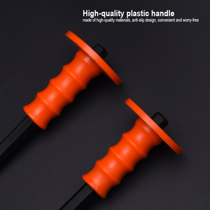 Protector de mano doble y mango de agarre suave, cincel frío plano y de punto, protección de agarre, cincel de punto plano